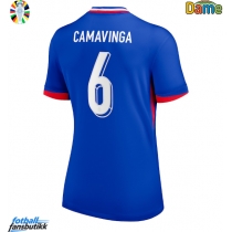 Frankrike Eduardo Camavinga #6 Hjemmedrakt Dame EM 2024 Kortermet